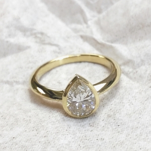 Pear Diamond Ring