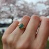 Cabochon Emerald Solitaire in 14K Yellow Gold