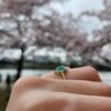 Cabochon Emerald Solitaire in 14K Yellow Gold