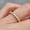 Eternity French Cut Diamond Ring in Yellow Gold