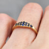 Sapphire Pavé Ring in 14K Yellow Gold
