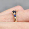 Sapphire Pavé Ring in 14K Yellow Gold