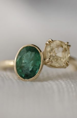 Emerald and Sapphire Toi et Moi